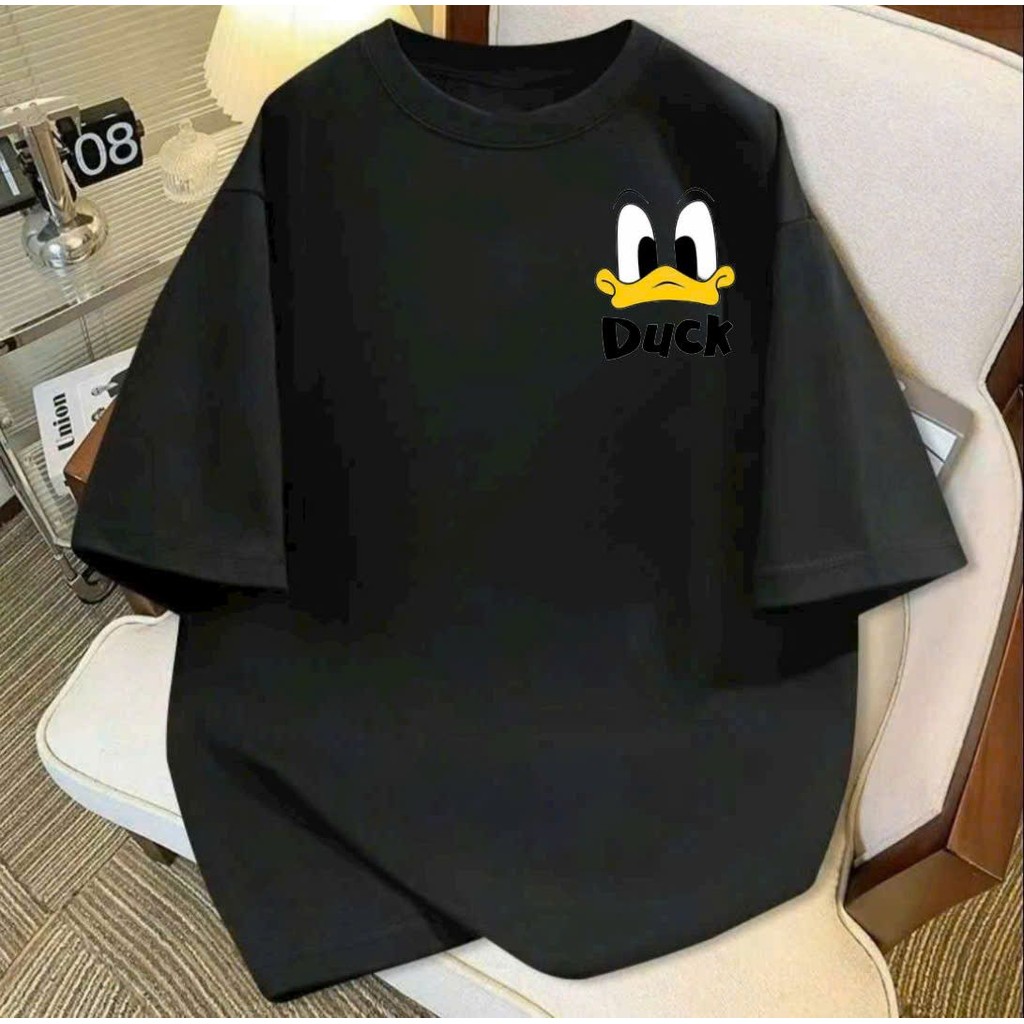 Tổng hợp Áo phông rộng tay lỡ chất cotton mềm, in hình  độc đáo trên ngực vịt  DUCK