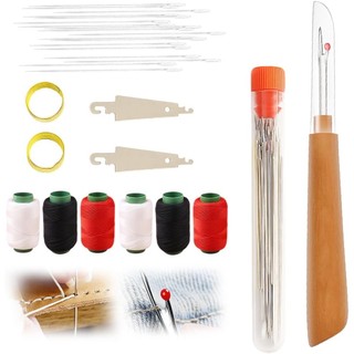 37 Chiếc May Bộ Dụng Cụ Kim Thép Không Gỉ Bộ Di Động tự làm Tay May Bộ Mắt Lớn Kim Chỉ Dụng Cụ Sửa Chữa Nhà Thủ Công Người Bắt Đầu 37 miếng 37 cái nhựa ABS tiện dụng ổn định an toàn