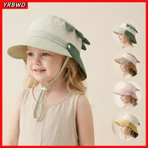 Mũ chống nắng cho bé YRBWD, Mũ chống tia cực tím thoáng khí, Dây đeo cằm có thể điều chỉnh Vành rộng Mũ đi biển hoạt hình cho bé trai bé gái 1-6 tuổi