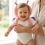 Gối đầu hình bướm hồng - Ba lô bảo vệ bò cho bé - Dây đeo có thể điều chỉnh, Đệm mềm mại - Đệm an toàn chống rơi - Gối bảo vệ đầu bé / Giao hàng miễn phí