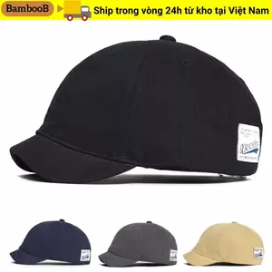 Mũ Bố BAMBOOB, Mũ Bóng Chày Cotton Có Thể Điều Chỉnh, Dây Buộc Thông Thường Nylon Ngắn Vành Chống Nắng Mũ Nam Nữ
