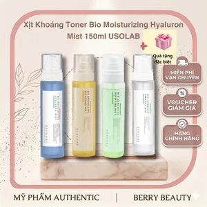 Xịt Khoáng Toner Bio Moisturizing Hyaluron Mist 150ml USOLAB Cấp Ẩm Tức Thì Hàn Quốc