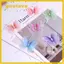 GUSTAVA Organza Vải Bướm, Màu Gradient Mờ Bướm Táo, Bốn Lớp DIY Thủ Công Trang Trí Bướm Trang Trí