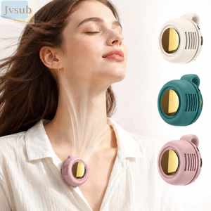 Quạt Mini cầm tay JVSUB, Kẹp trên quạt không lá có thể điều chỉnh 3 tốc độ, Kẹp nhẹ có thể sạc lại USB rảnh tay trên quạt điện cho văn phòng du lịch ngoài trời