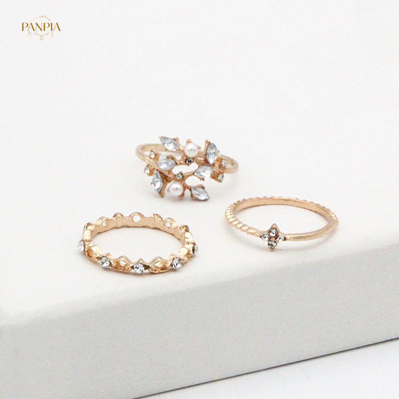 PNPIA- 10 Cái / bộ Nhẫn Ngôi Sao Mặt Trăng Nữ Bé Gái Bohemian Bộ Trang Sức Quà Tặng Phụ Kiện