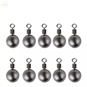 AWNGD 10 Chiếc Trọng Lượng Câu Cá Chìm, 3.5g / 5g / 7g / 10g / 14g / 20g Xoay 360° Freely Drop Shot Weights Kit, Lead Round Shape Bền thả Bắn câu cá