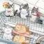 CANAMEK Hoạt Hình Nhỏ Acrylic Kẹp Chất Liệu PP Túi Phẳng Stiy Note Bộ Giá Đỡ Cho Văn Phòng Trường Học Trẻ Em Phụ Kiện Bàn Làm Việc Dễ Thương CSF