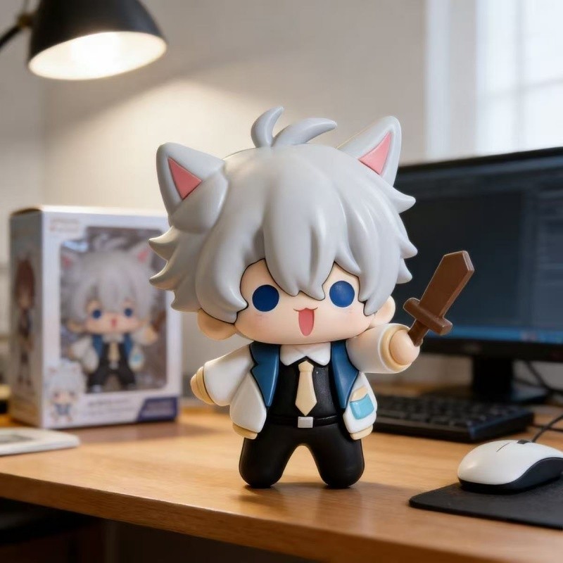 6.5cm Trò Chơi Honkai: Star Rail Khaslana Phainon Anime Hình Đồ Chơi Phiên Bản Q Tai Mèo Phainon Cosplay Đồ Trang Trí Xe Hơi