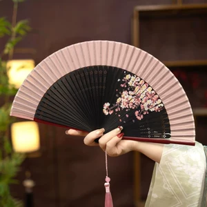 Quạt Cổ Quạt Gấp Mới Phong Cách Trung Hoa Di Động Quạt Gấp Nhỏ Sườn Xám Hanfu Nữ Hiệu Suất Chuyên Dụng Khiêu Vũ