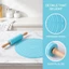 FANIELLAPOWELL 2 Chiếc Cán Silicon, Thảm Tròn Tay Cầm Bằng Gỗ Thảm Nướng Bánh Ngọt, Có Thể Tái Sử Dụng Dễ Dàng Vệ Sinh Thoải Mái Cầm Nhẫn Đồng Tâm Bộ Cán Chuẩn Bị Bột