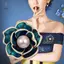HNKMP Xanh Kim Cương Giả Camellia Hoa Thổ Cẩm Dành Cho Nữ Men Pin Thanh Lịch Ve Áo Chân.
