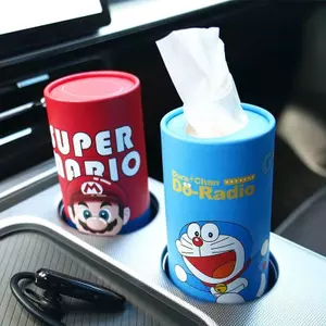 Hoạt Hình Hoạt Hình Ô Tô Hộp Khăn Giấy Dễ Thương Trong Ô Tô Khe Cắm Cốc Hình Trụ Khăn Giấy Ống Sáng Tạo Phòng Khách Phòng Ăn Hộp Khăn Giấy