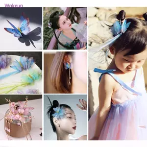 Kẹp tóc hình bướm âm thanh nổi hai lớp Woke phong cách Trung Quốc dành cho phụ nữ Kẹp tóc Hanfu