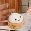 # HB # Soft Little Bun Móc Khóa Kawaii Fluffy Xiaolongbao Móc Khóa Mô Phỏng Thực Phẩm Hoạt Hình Sang Trọng Mặt Dây Chuyền Quà Tặng.