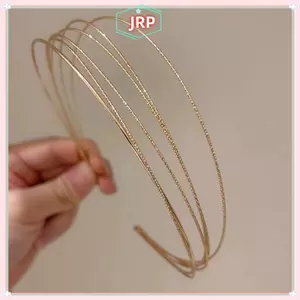 JRP Mới Mỏng s Nữ Nhiều Lớp Hợp Kim Tóc Vòng Đôi Rễ Kim Loại Tóc Phụ Kiện Tóc Mịn Đầu Vòng JRP