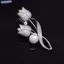 Bluelover 1 Thổ Cẩm Kim Cương Giả Hoa Tulip Thổ Cẩm Chống chói Phù Hợp Với Trâm Cổ Pin Trang Sức Mới