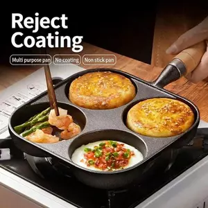 Chảo Chiên Trứng 4 Lỗ Nonsti Chảo Dụng Cụ Nấu Ăn Chảo Trứng Chiên Nồi Thích Hợp Cho Bếp Gas Bếp Cảm Ứng [VN]