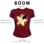 BOOM Áo Baby Tee Nữ Cotton Ôm Body-Áo Thun Ngắn Tay Y2K In Hình PhongCách Mùa Hè, Cổ Tròn Hàng Đầucách hàn quốc phong325