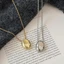 Vòng cổ Choker nữ PYCOU, Vòng cổ mặt dây chuyền kim loại hình học, Phụ kiện áo len dài hình bầu dục cỡ lớn cổ điển