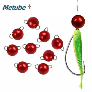 Chậu rửa METUBE, Năm màu đỏ Dòng chìm Câu cá Vonfram mùa thu, Trọng lượng chất lượng cao Trọng lượng bổ sung 1g-60g Đầu nối móc