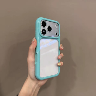 Sang Trọng Kem Thả Keo Cửa Sổ Lớn Ốp lưng iPhone17 16 15 14 13 12 11 Pro Max Chống Sốc Bảo Vệ Camera Ốp Lưng Cứng Chống Rơi
