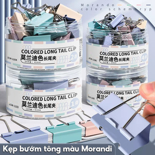 Kẹp tài liệu kẹp giấy kẹp bướm màu pastel nhỏ gọn đa năng văn phòng học sinh tiện ích giá tốt