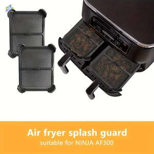 Air Fryer Splatter Guard cho Ninja AF400 AF451 AF300 Lưới lọc dầu silicon cấp thực phẩm Chống trầy xước Có thể tái sử dụng và dễ dàng làm sạch màu đen