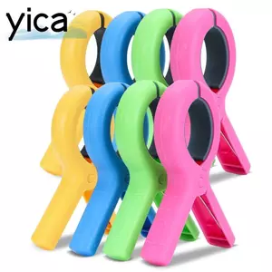 Kẹp Khăn YICA Cho Ghế Đi Biển, Kẹp Khăn Đi Biển ABS Lớn, Thiết Thực 5.1 Inch 4 Màu Quần Áo Hạng Nặng Chân Khăn Đi Biển