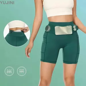 Quần short thể thao ngoài trời YUJINI, Quần short chạy bộ chạy bộ chạy bộ Marathon, Quần dài đa túi khô nhanh với gói thắt lưng Quần ngắn thể thao tập Yoga dành cho nam nữ