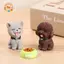 CANAMEK Kawaii Chó Tượng Nhựa Thủ Công Tượng Động Vật Mini Vườn Cổ Tích Để Bàn Trang Trí CSF