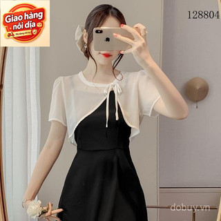 Giao hàng nội địa từ Việt Nam Mùa Hè 2025 Mới Nữ Mỏng Voan Khăn Choàng Ngắn Áo Khoác Thời Trang Che Cho Váy Váy Thời Trang Váy Phù Hợp Với Hàng Đầu