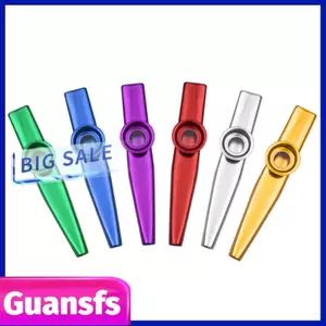 Guansfs 6 chiếc Kèn Kazoo Số Lượng Lớn Dễ Chơi Hợp Kim Nhôm Vui Nhạc Cụ dành cho Trẻ Em Người Lớn Mới Bắt Đầu Di Động Du Lịch Cắm Trại Giải Trí Thưởng Thức