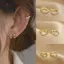 AqToCna Nhỏ Sáng Bóng Zircon Hình Học Hoa Vòng Bông Tai Dành Cho Nữ Bé Gái Thời Trang Dự Tiệc Quyến Rũ Sang Trọng Trang Sức AqToCna