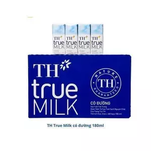 Thùng Sữa Tươi Tiệt Trùng TH True Milk Có Đường 180ML – Thùng 48 Hộp )-NPPGT