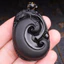 Mặt dây chuyền Obsidian Ruyi cổ điển nhỏ cổ điển