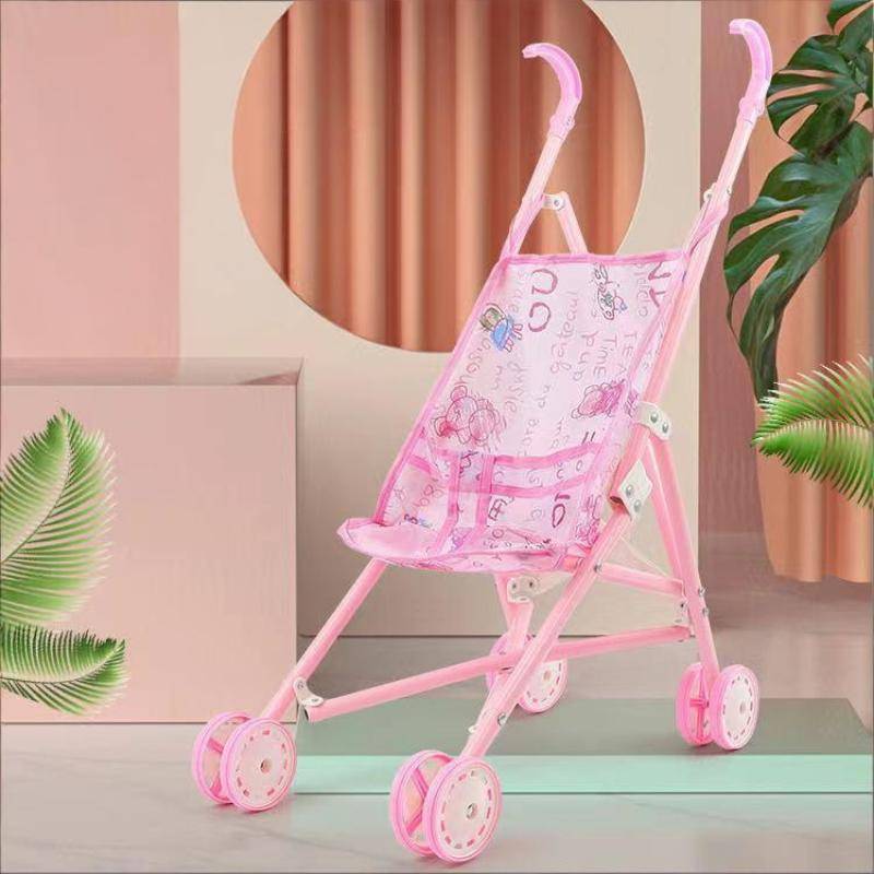 TMOY Bền Tương Tác Búp Bê Pram Giả Vờ Chơi Đồ Chơi Ổn Định Búp Bê Handcart Nhựa Xe Đẩy Cho Bé Trai Bé Gái Trẻ Sơ Sinh TMOY