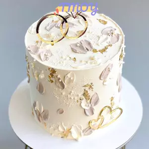 TMOY Nhẫn Kim Cương Acrylic Trang Trí Bánh Cưới Nướng Tiệc Quà Tặng Món Tráng Miệng Phụ Kiện TMOY