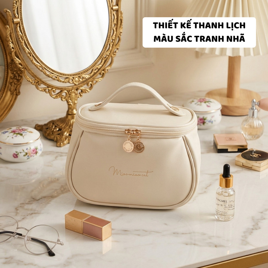 Túi PU Đựng Mỹ Phẩm Du Lịch ENODA HOME, Túi Đựng Đồ Makeup Cách Điệu Chất Liệu Da PU Chống Thấm TUIPU007