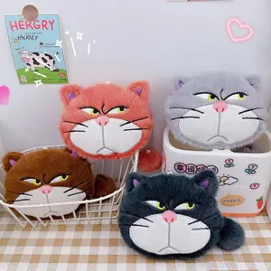 HNKMP Hoạt Hình Dễ Thương Mèo Sang Trọng Ví Đựng Tiền Xu Móc Khóa Tai Nghe Túi Bảo Quản Bapa Treo Quà Tặng Trang Trí.