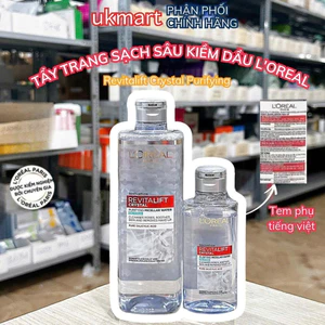 Nước Tẩy Trang L'Oréal Paris Dành Cho Da Dầu Revitalift Crystal Purifying Micellar Water