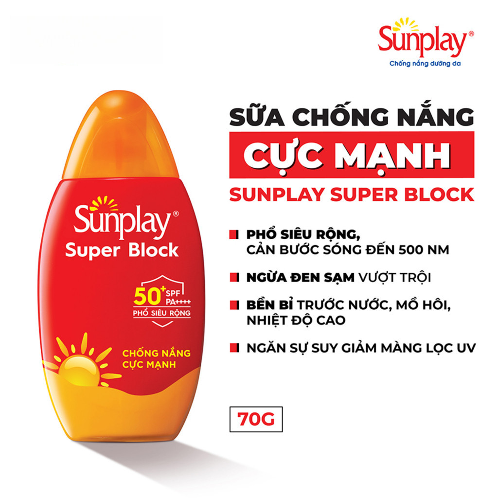 Sữa Chống Nắng Bảo Vệ Vượt Trội Sunplay Super Block SPF50 PA++++