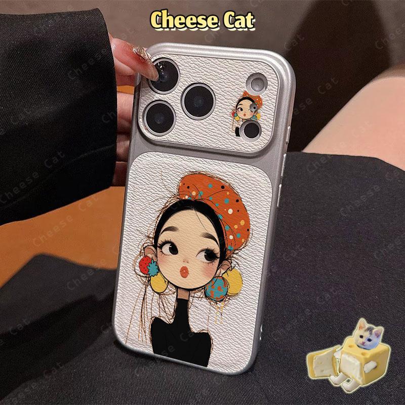 Ốp điện thoại bảo vệ bằng da thời trang dành cho iPhone 11 12 13 14 15 Plus 16 17 Pro Max XR Xs Max