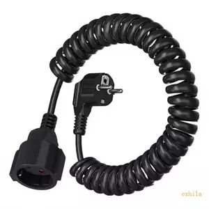 Exhila 2Pin Nam Đến Nữ Điện Nối Dài Cuộn Cáp Khách Sạn Treo Tường Cáp Nối Dài Để Sưởi Điện Tử Machi
