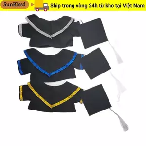 Quần áo gấu tốt nghiệp SUNKISSD, Bộ đồ tốt nghiệp nhỏ nhiều màu, Phụ kiện quần áo búp bê vải