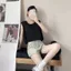 Quần Short Denim Nữ Phong Cách Mỹ Cao Cấp Kích Thước Lớn Ôm Hơn Nhìn Thẳng Chữ a Siêu Ngắn Quần Nóng