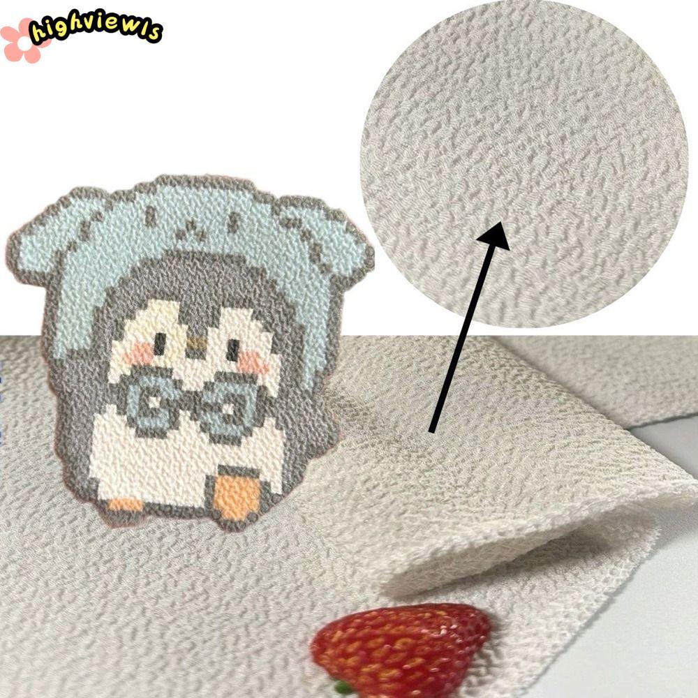 HIGHVIEWLS Vải ủi cho hạt Perler, Hạt cầu chì cỡ lớn chịu nhiệt độ cao Vải nướng, Công cụ thủ công có kết cấu Vải hỗ trợ ủi Nhãn dán cảnh thu nhỏ