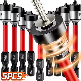 1 / 3 / 5 Mũi tuốc nơ vít định vị từ tính mạnh - Mũi khoan vít chống trượt bền bỉ