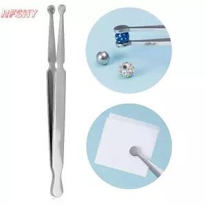 HFSHY Thép không gỉ Xuyên Buộc Kẹp Dụng Cụ Môi Móng Tay Bông Tai Đâm Đâm Kẹp Mở Đóng Tai Mũi Septum Body Piercing Tool VN