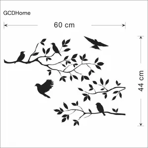 GCDHome Có Thể Tháo Rời Cây & Chim Treo Tường Vinyl Nghệ Thuật Decal Bức Tranh Tường Nhà Phòng DIY Trang Trí Kid Bán Hot HOT