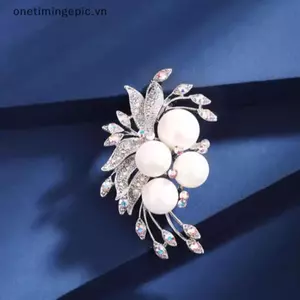 VFZ Tính Khí Thời Trang Phượng Hoàng Đuôi Hoa Ngọc Trai Thổ Cẩm Dành Cho Nữ Quần Áo Áo Áo Phụ Kiện Quà Tặng OTE